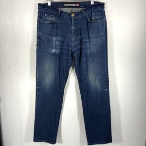 Jaxon Jovie Mens Dark Wash Straight Leg Blue Denim Jeans DoMoreNow Size 36